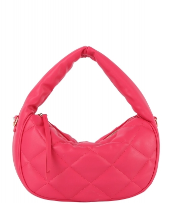 Puffy Woven Satchel HG-0158-M FUCHSIA